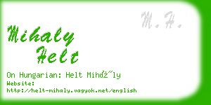 mihaly helt business card